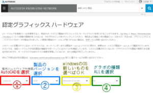 AutoCADの推奨グラボは、公式サイトの検索で型番まで分かる【2024年版】